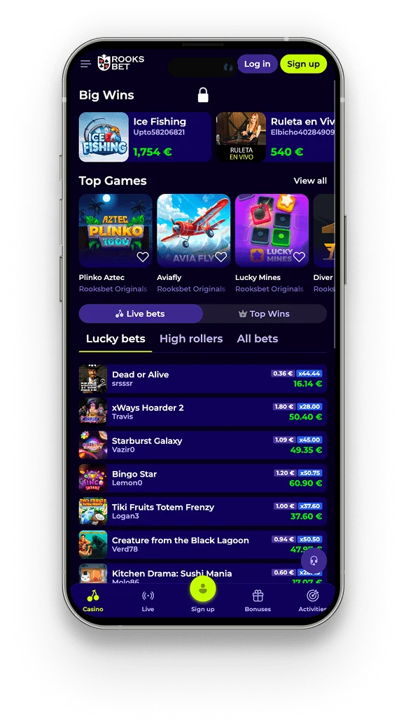 Rooksbet application